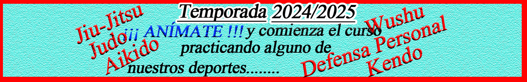 &iexcl;&iexcl;AN&Iacute;MATE, y comienza esta nueva temporada, practicando nuestros deportes!!
